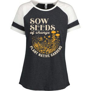 Sow Seeds Of Change Plant Native Gardens Enza Ladies Jersey Colorblock Tee