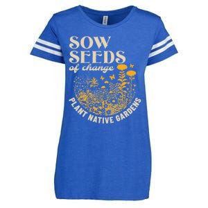 Sow Seeds Of Change Plant Native Gardens Enza Ladies Jersey Football T-Shirt