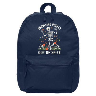 Skeleton Surviving Out Of Spite Alive Out Of Spite 16 in Basic Backpack