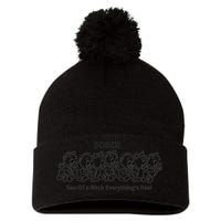 Sober Son Of A Bitch Everything's Real Pom Pom 12in Knit Beanie
