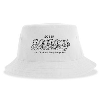 Sober Son Of A Bitch Everything's Real Sustainable Bucket Hat