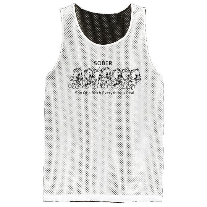 Sober Son Of A Bitch Everything's Real Mesh Reversible Basketball Jersey Tank