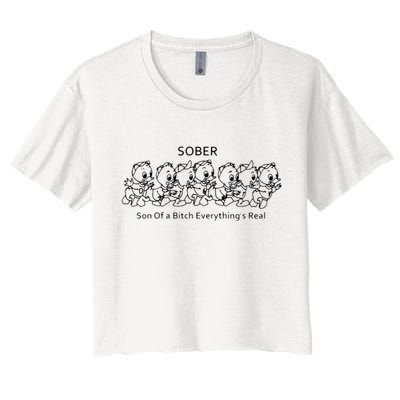 Sober Son Of A Bitch Everything's Real Crop Top