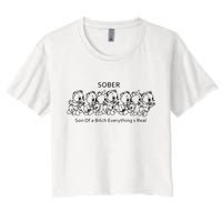 Sober Son Of A Bitch Everything's Real Crop Top