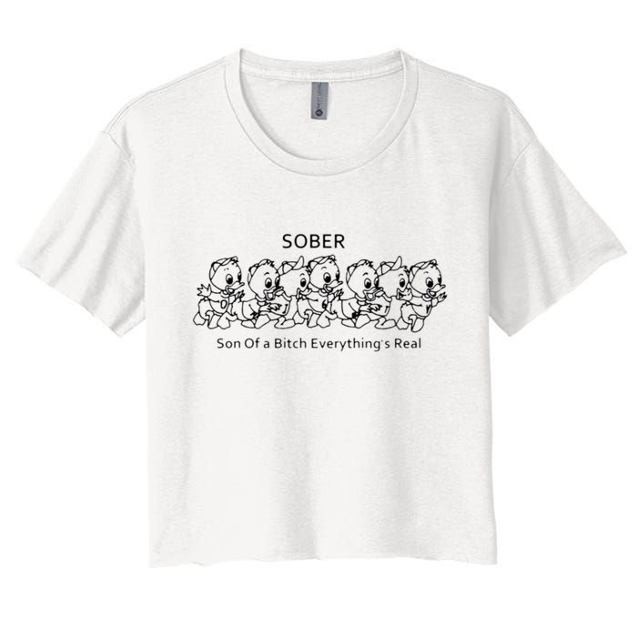 Sober Son Of A Bitch Everything's Real Crop Top