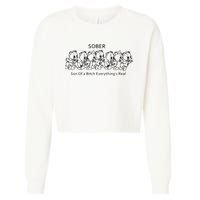 Sober Son Of A Bitch Everything's Real Cropped Pullover Crew