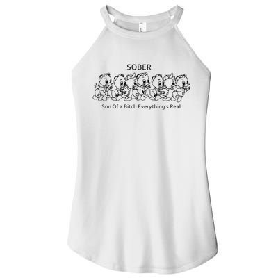 Sober Son Of A Bitch Everything's Real Women's Perfect Tri Rocker Tank