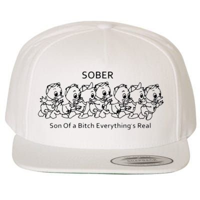 Sober Son Of A Bitch Everything's Real Wool Snapback Cap