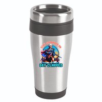Stay Strapped Or Get Clapped George Washington 4th Of July 16oz Travel Tumbler