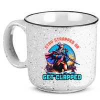 Stay Strapped Or Get Clapped George Washington 4th Of July 15oz Campfire Ceramic Mug