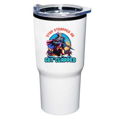Stay Strapped Or Get Clapped George Washington 4th Of July Tumbler