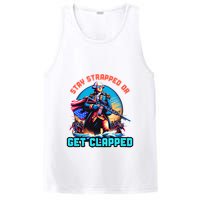 Stay Strapped Or Get Clapped George Washington 4th Of July PosiCharge Competitor Tank