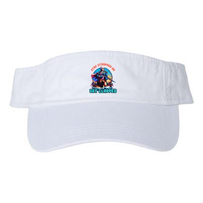 Stay Strapped Or Get Clapped George Washington 4th Of July Visor