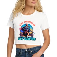 Stay Strapped Or Get Clapped George Washington 4th Of July Crop Top