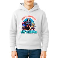Stay Strapped Or Get Clapped George Washington 4th Of July Kids Hoodie