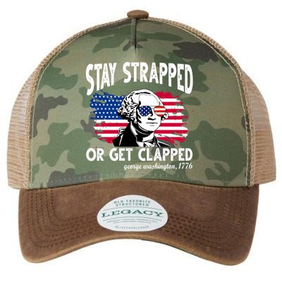 Stay Strapped Or Get Clapped George Washington 1776 Legacy Tie Dye Trucker Hat