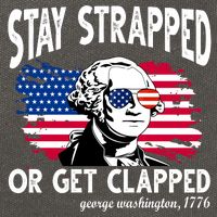 Stay Strapped Or Get Clapped George Washington 1776 Cotton Canvas Backpack