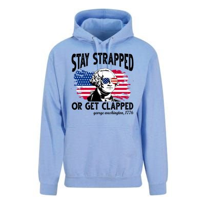 Stay Strapped Or Get Clapped George Washington 1776 Unisex Surf Hoodie