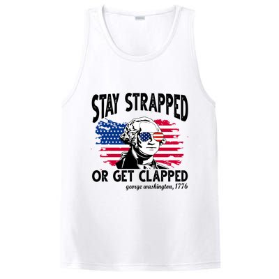 Stay Strapped Or Get Clapped George Washington 1776 PosiCharge Competitor Tank