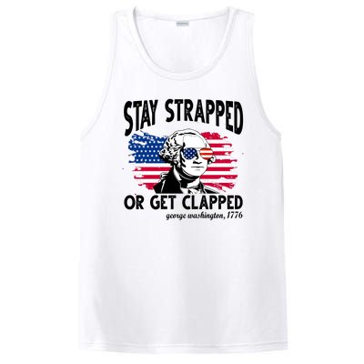 Stay Strapped Or Get Clapped George Washington 1776 PosiCharge Competitor Tank