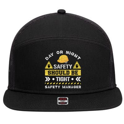 Security Safety Officer Security Officer Safety Ager Meaningful Gift 7 Panel Mesh Trucker Snapback Hat