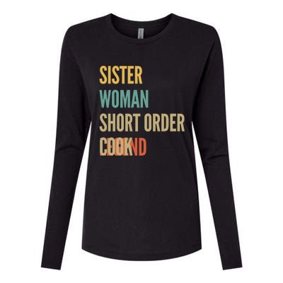 Sister Short Order Cook Legend Gift Womens Cotton Relaxed Long Sleeve T-Shirt