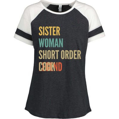 Sister Short Order Cook Legend Gift Enza Ladies Jersey Colorblock Tee