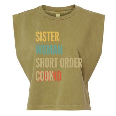 Sister Short Order Cook Legend Gift Garment-Dyed Women's Muscle Tee