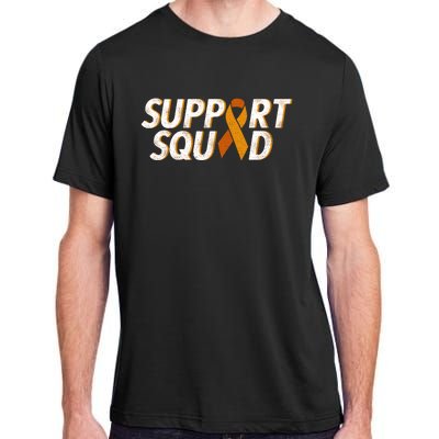 Support Squad Orange Ribbon Kidney Cancer Awareness Gift Adult ChromaSoft Performance T-Shirt