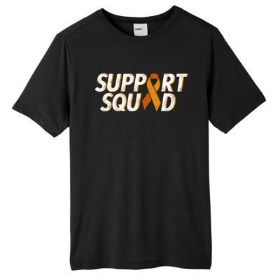 Support Squad Orange Ribbon Kidney Cancer Awareness Gift Tall Fusion ChromaSoft Performance T-Shirt