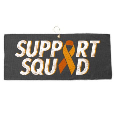 Support Squad Orange Ribbon Kidney Cancer Awareness Gift Large Microfiber Waffle Golf Towel