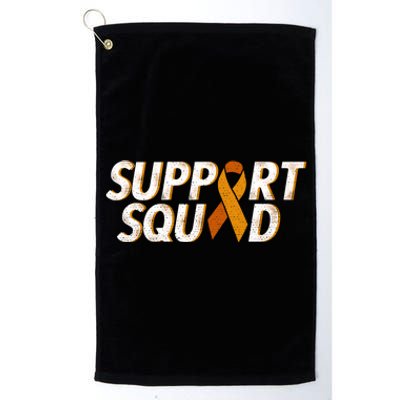 Support Squad Orange Ribbon Kidney Cancer Awareness Gift Platinum Collection Golf Towel