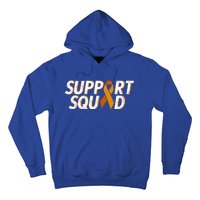 Support Squad Orange Ribbon Kidney Cancer Awareness Gift Hoodie