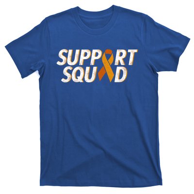 Support Squad Orange Ribbon Kidney Cancer Awareness Gift T-Shirt