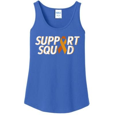 Support Squad Orange Ribbon Kidney Cancer Awareness Gift Ladies Essential Tank