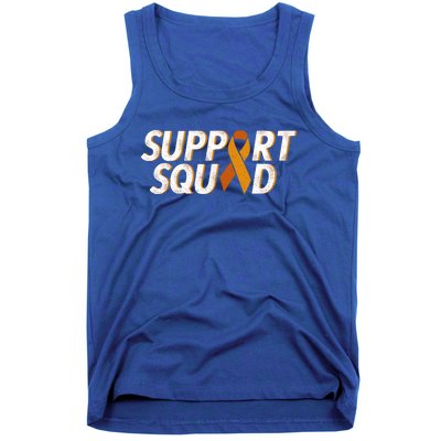 Support Squad Orange Ribbon Kidney Cancer Awareness Gift Tank Top