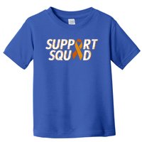 Support Squad Orange Ribbon Kidney Cancer Awareness Gift Toddler T-Shirt