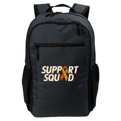 Support Squad Orange Ribbon Kidney Cancer Awareness Gift Daily Commute Backpack