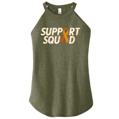 Support Squad Orange Ribbon Kidney Cancer Awareness Gift Women's Perfect Tri Rocker Tank