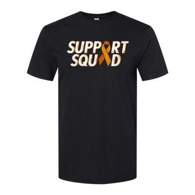 Support Squad Orange Ribbon Kidney Cancer Awareness Gift Softstyle CVC T-Shirt