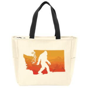 Squatchington State Of Washington Bigfoot Believer Graphic Zip Tote Bag