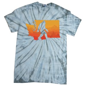 Squatchington State Of Washington Bigfoot Believer Graphic Tie-Dye T-Shirt