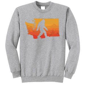 Squatchington State Of Washington Bigfoot Believer Graphic Tall Sweatshirt