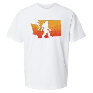 Squatchington State Of Washington Bigfoot Believer Graphic Sueded Cloud Jersey T-Shirt