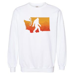 Squatchington State Of Washington Bigfoot Believer Graphic Garment-Dyed Sweatshirt