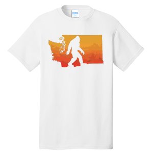 Squatchington State Of Washington Bigfoot Believer Graphic Tall T-Shirt