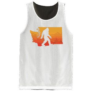 Squatchington State Of Washington Bigfoot Believer Graphic Mesh Reversible Basketball Jersey Tank