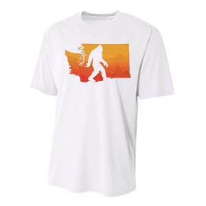 Squatchington State Of Washington Bigfoot Believer Graphic Performance Sprint T-Shirt