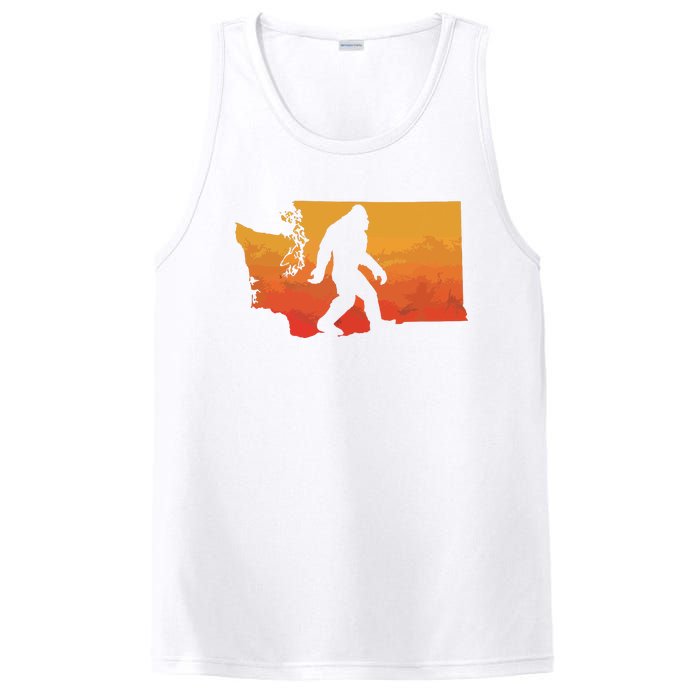 Squatchington State Of Washington Bigfoot Believer Graphic PosiCharge Competitor Tank