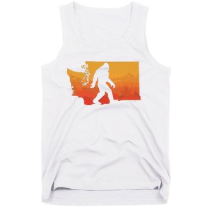 Squatchington State Of Washington Bigfoot Believer Graphic Tank Top